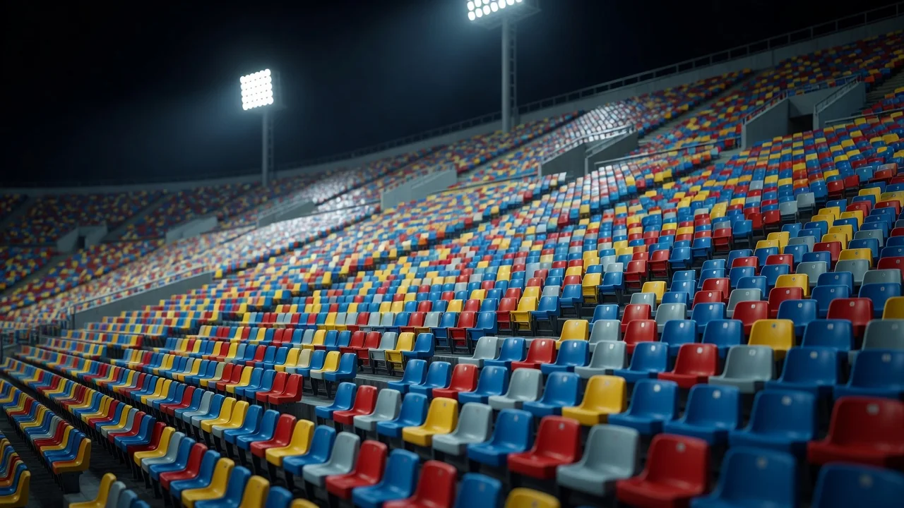 Two plain footballs side by side on a centre circle